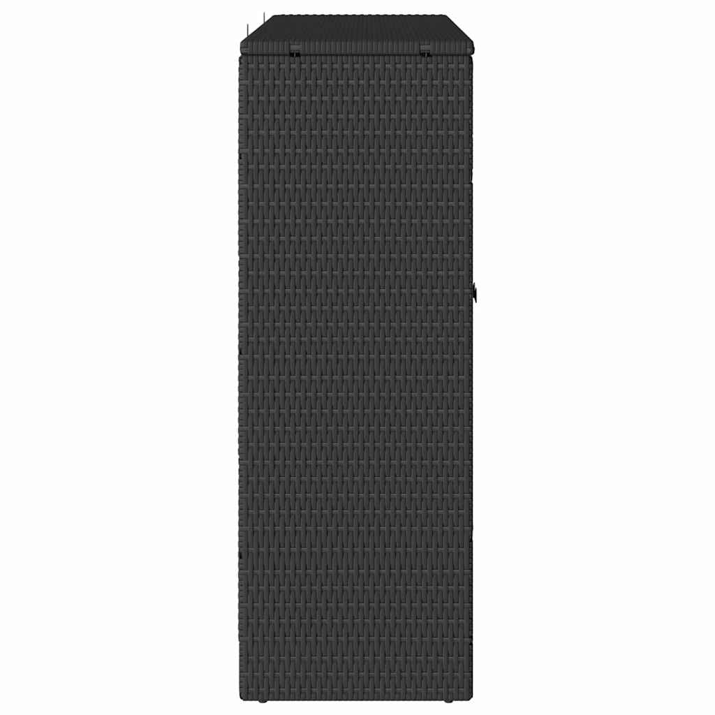 Storage Cabinet with Storage Black 100 x 36 x 102 cm Rattan